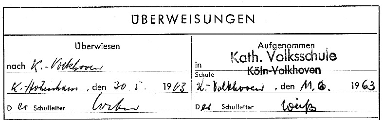 Mein Transfer von Höhenhaus nach Volkhoven